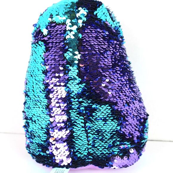 Goffa Purple Blue Flip Sequin(mermaid) Hedgehog Plush Stuffed Animal 9” - Picture 4 of 7